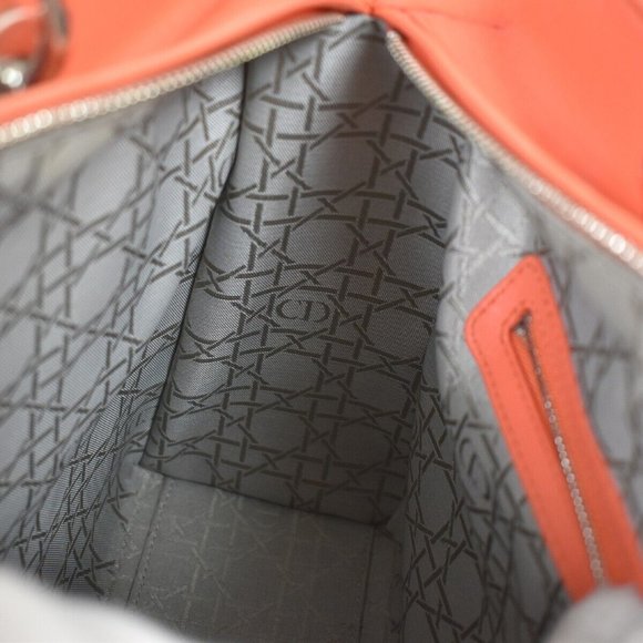 Authenticity Guarantee CHRISTIAN DIOR Logo Lady Cannage 2Way Shoulder - Picture 2 of 16